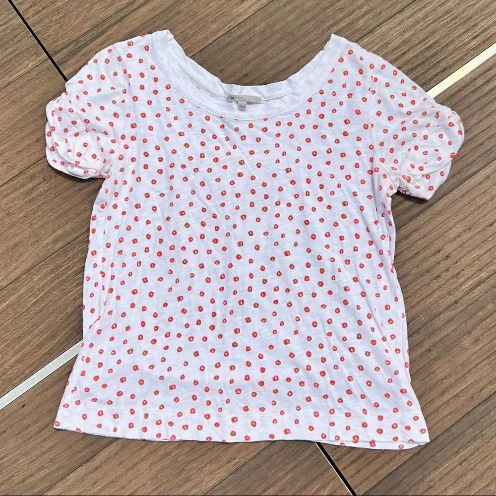 GAP Shirt with Orange Pattern | Size: Small | Color: White